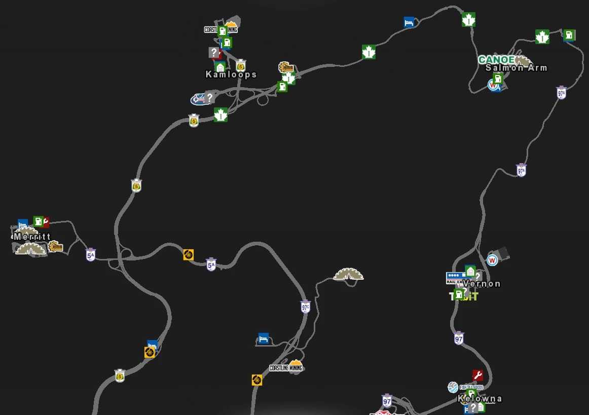 Атс мод карты. PROMODS ATS. ATS Map Mod Canada. ATS 1.43 PROMODS Pacific and North American background Map.