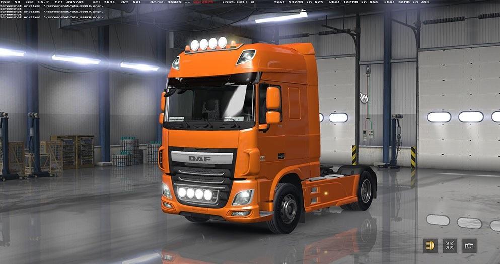 daf xf euro 6 with all cabins accessories 1