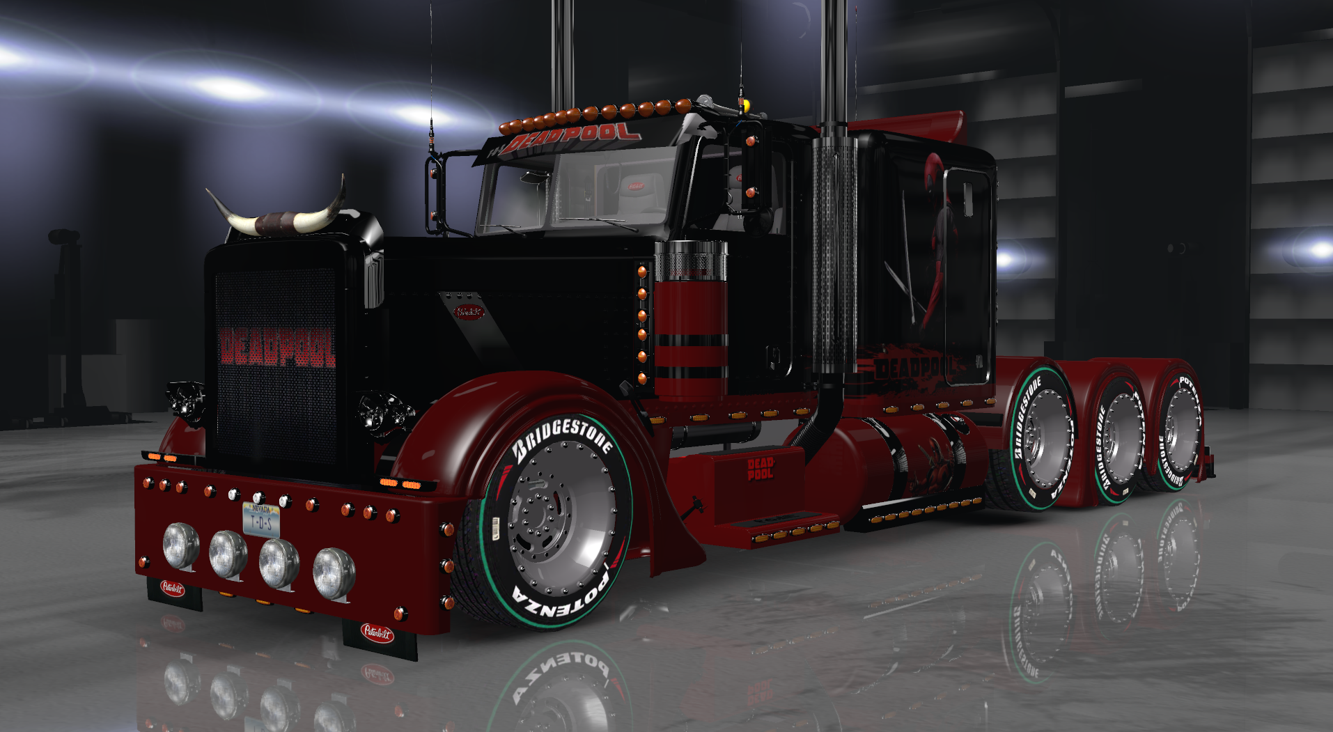 ATS. T-D-S peterbilt 389 Deadpool • ATS mods | American truck simulator