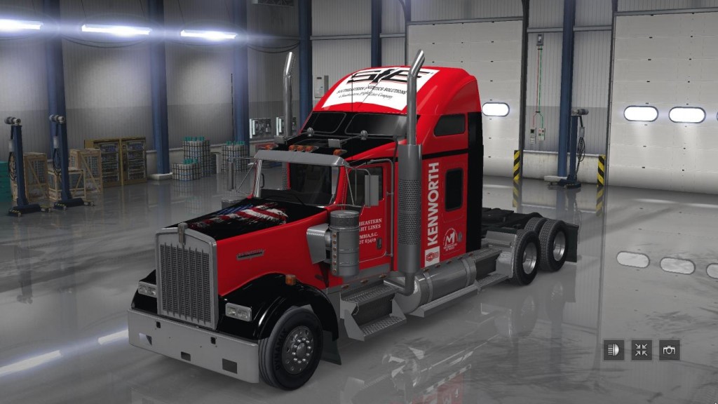 southeastern freight lines skin for scs kenworth w900 1 0 1