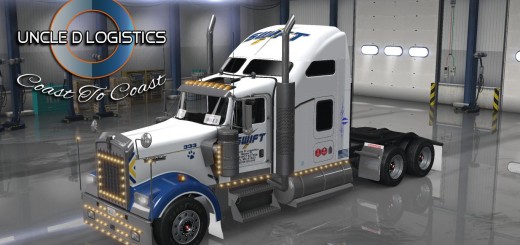 uncle d logistics swift trucking kenworth w900 skin v1 0 1