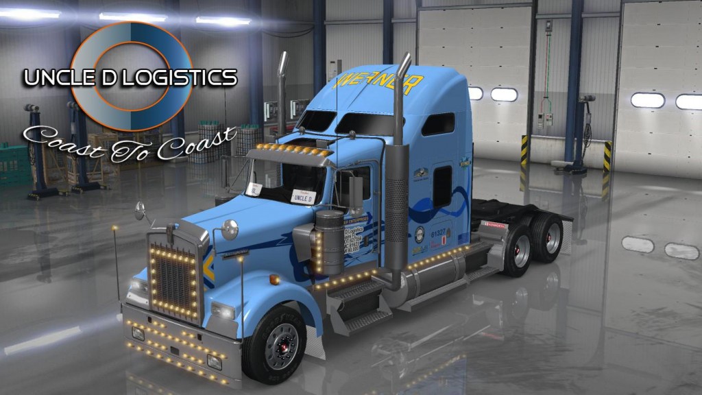 uncle d logistics werner trucking kenworth w900 skin v1 0 1