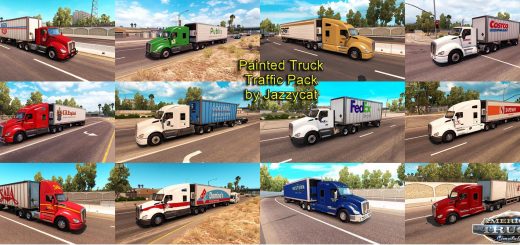 painted truck and trailers traffic pack by jazzycat v1 0 1