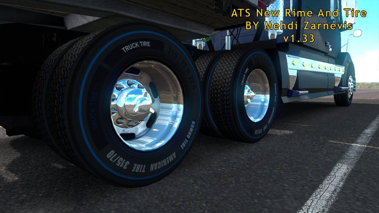 New Rims and Tires v1.0.2 1.33.x - ATS mods | American truck simulator ...