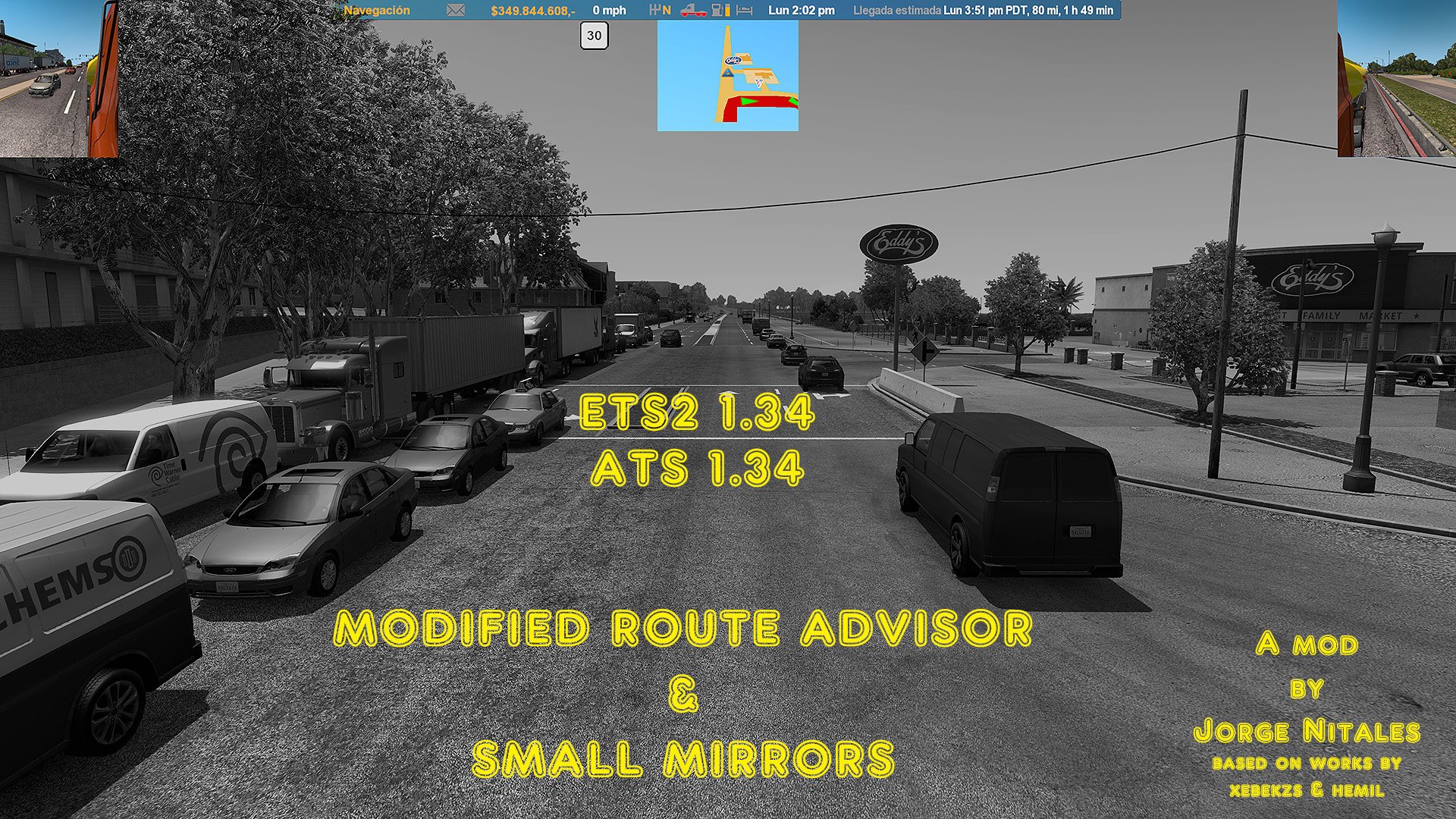 Mirrors mods. Етс 2 Route Advisor. ETS 2 моды Route Advisor. Мод Route Advisor версия 1.1 для Euro Truck Simulator 2 (v1.40.x, 1.41.x). ETS 2 small Mirrors.