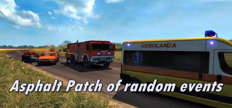 [ATS] U.S. ASPHALT PATCH OF RANDOM EVENTS V1.0 1.35.X - atsmod.net