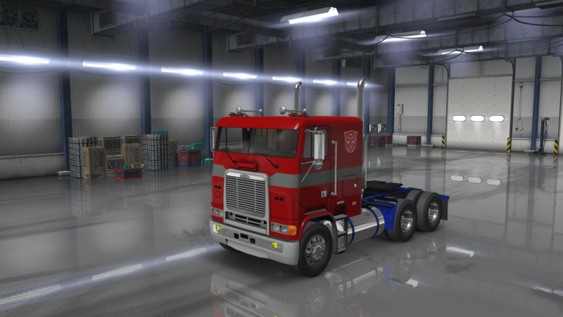 Optimus Prime For Harvens Freightliner Flb By Araym Ats Mods American Truck Simulator