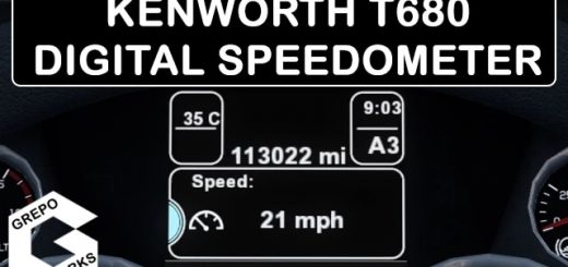 kw t680 digital speedometer v1 0V0D