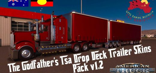 the godfather s tsa drop deck trailer skins pack v1 XS315