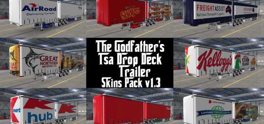 the godfather s tsa drop deck trailer skins pack v1 4WC0F