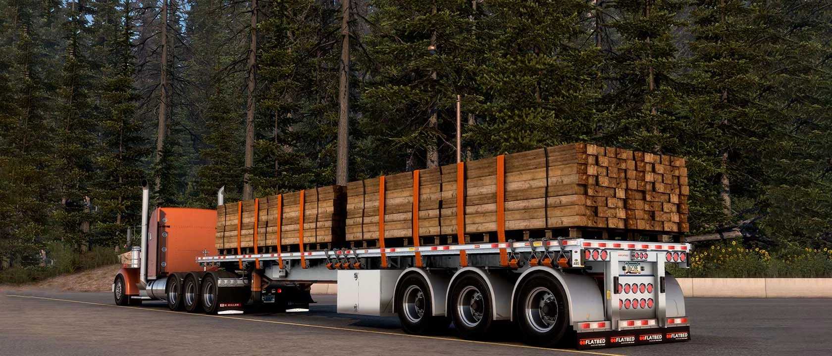 Прицепы Lowboy для ATS. Hopper Trailer.