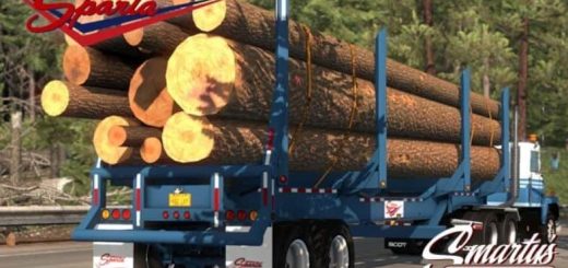 Sparta 4 Bolster Log Trailer v1.2