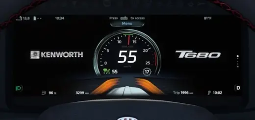 Kenworth T680 Next Gen Improved Dashboard v1.7 1.54