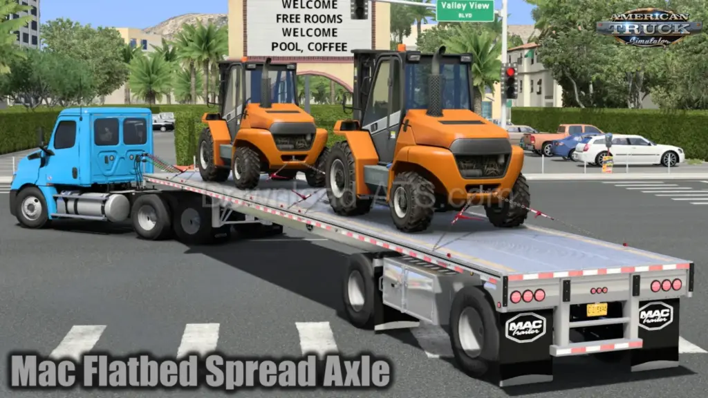 Mac Flatbed Spread Axle Trailer