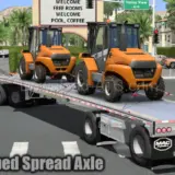 Mac Flatbed Spread Axle Trailer