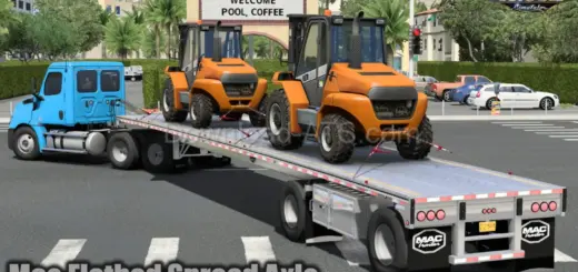 Mac Flatbed Spread Axle Trailer