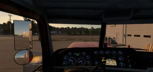 Peterbilt 389 blue interior