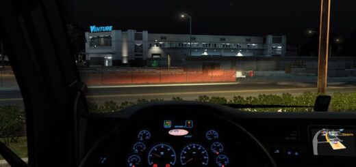 Peterbilt 579 blue interior