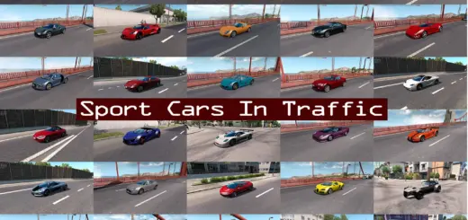 Sport Cars Traffic Pack (ATS) by TrafficManiac v12.7.8