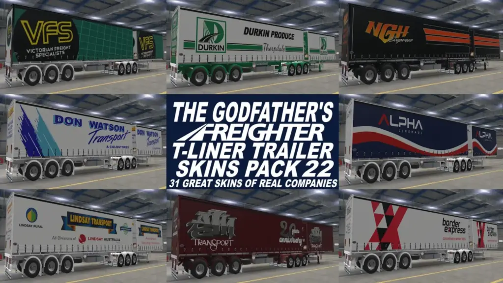 T Liner Trailer Skins Pack 22 The Godfather's Freighter T-Liner Trailer Skins Pack 22