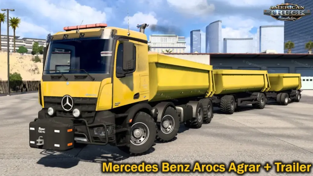Mercedes Benz Arocs Agrar + Kipper Trailer v4.0