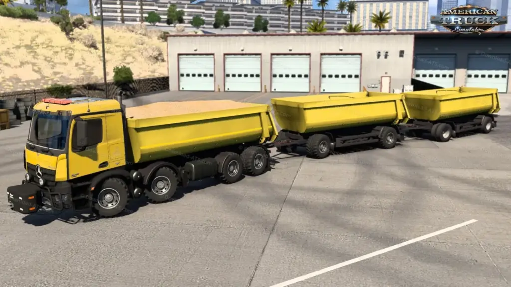Mercedes Benz Arocs Agrar + Kipper Trailer v4.02