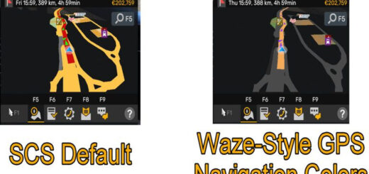 Waze Style GPS Navigation Colors