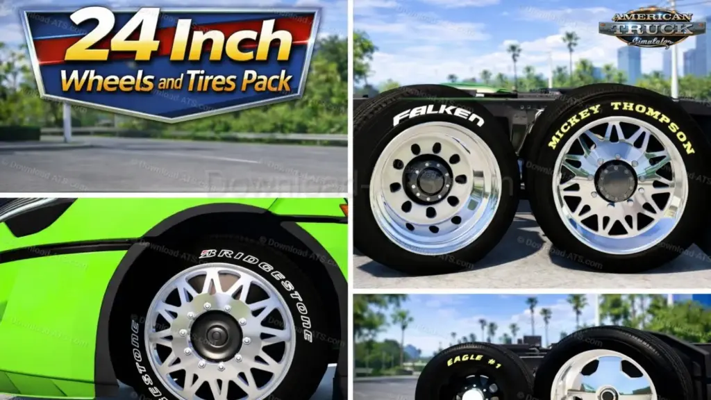 24 Inch Wheels and Tires Pack v1.8