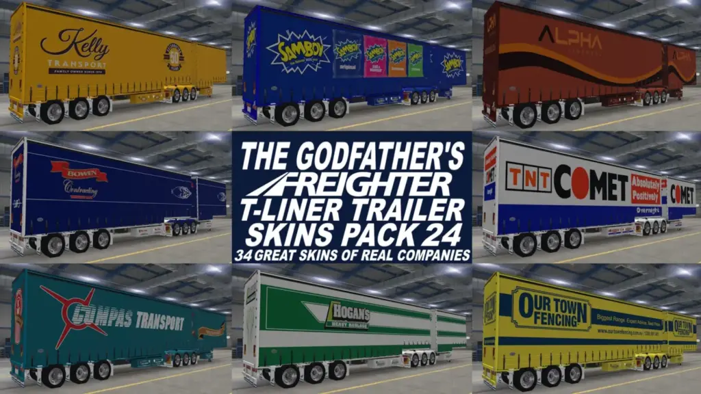 Freighter T Liner Trailer Skins Pack 24 The Godfather's Freighter T-Liner Trailer Skins Pack 24