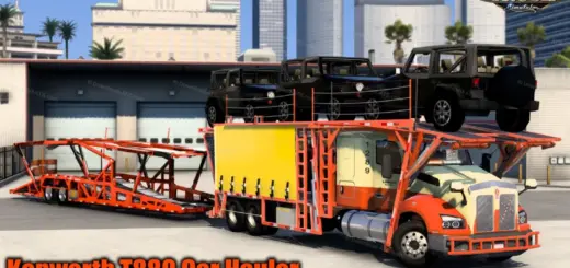 Kenworth T880 Car Hauler + Trailer v2.0