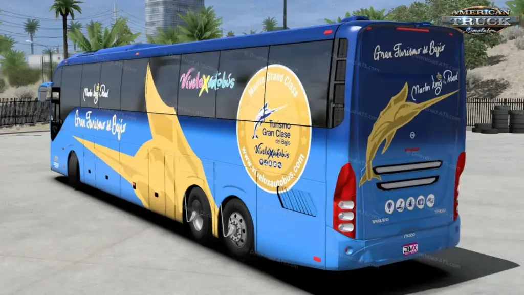 Bus Volvo 9800 + Interior v1.73