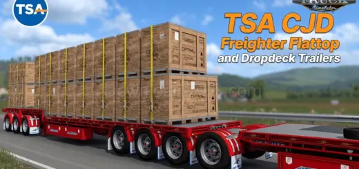 TSA CJD Freighter Flattop and Dropdeck Trailers