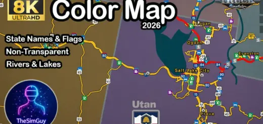8k US Color Map