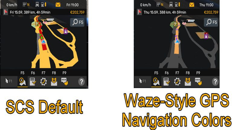 Waze Style GPS Navigation Colors – Realistic Dark Mode v2.4 Waze Style GPS Navigation Colors – Realistic Dark Mode v2.4