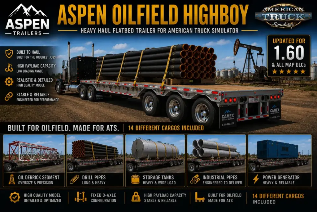 ASPEN OILFIELD HIGHBOY TRAILER v1.04