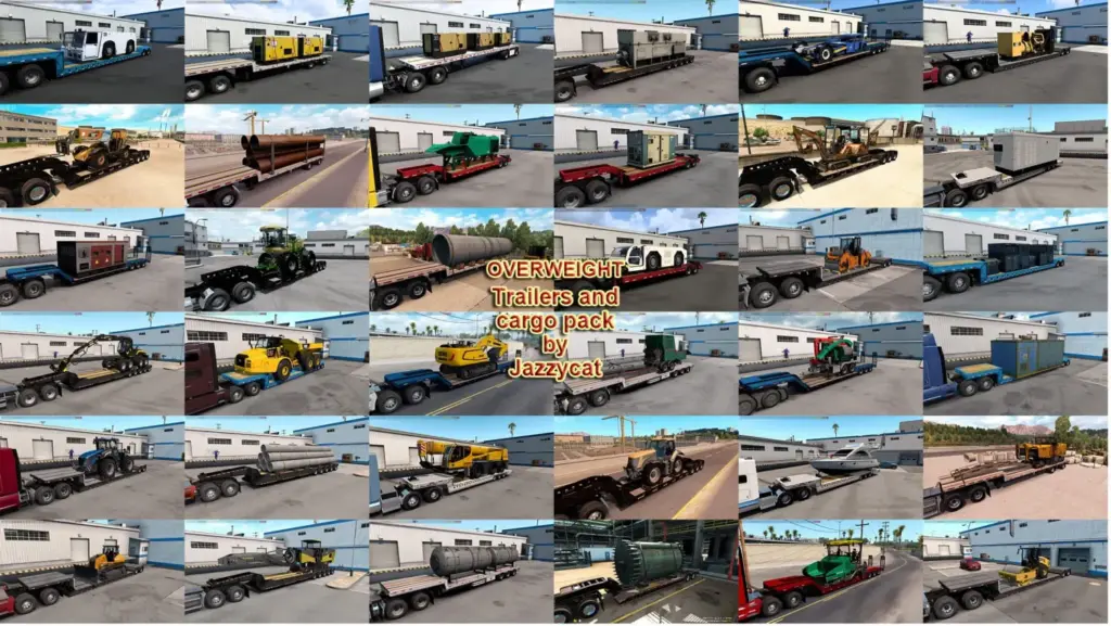 Overweight Trailers and Cargo Pack by Jazzycat v6.2.3