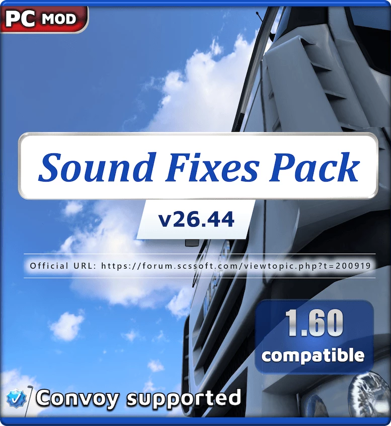 Sound Fixes Pack v26.44 for 1.60 open beta Sound Fixes Pack v26.44 for 1.60 open beta